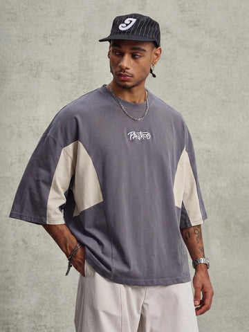 Camiseta Pavtros Colorblock Panel Grey