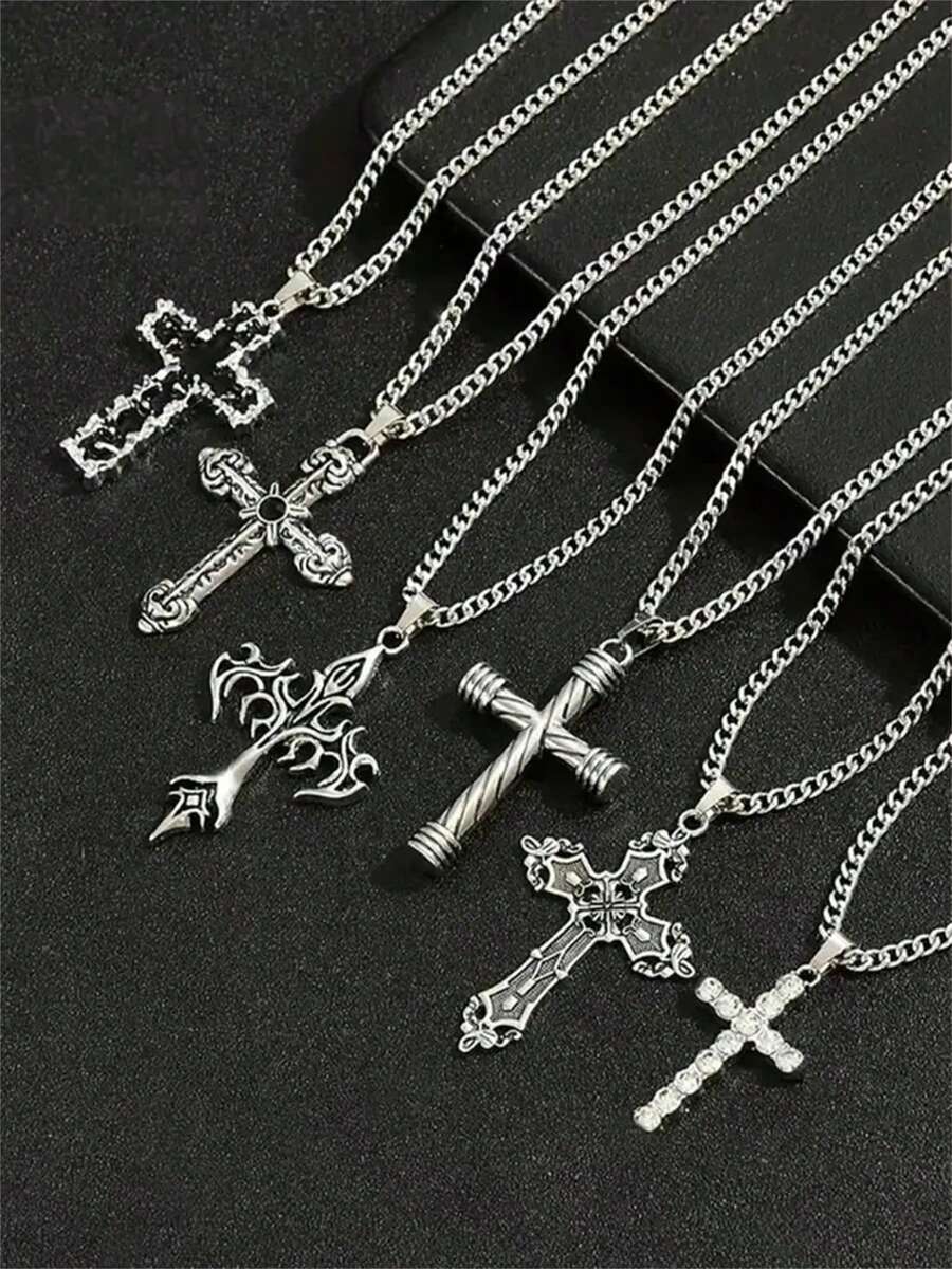 Colar Retro Cross