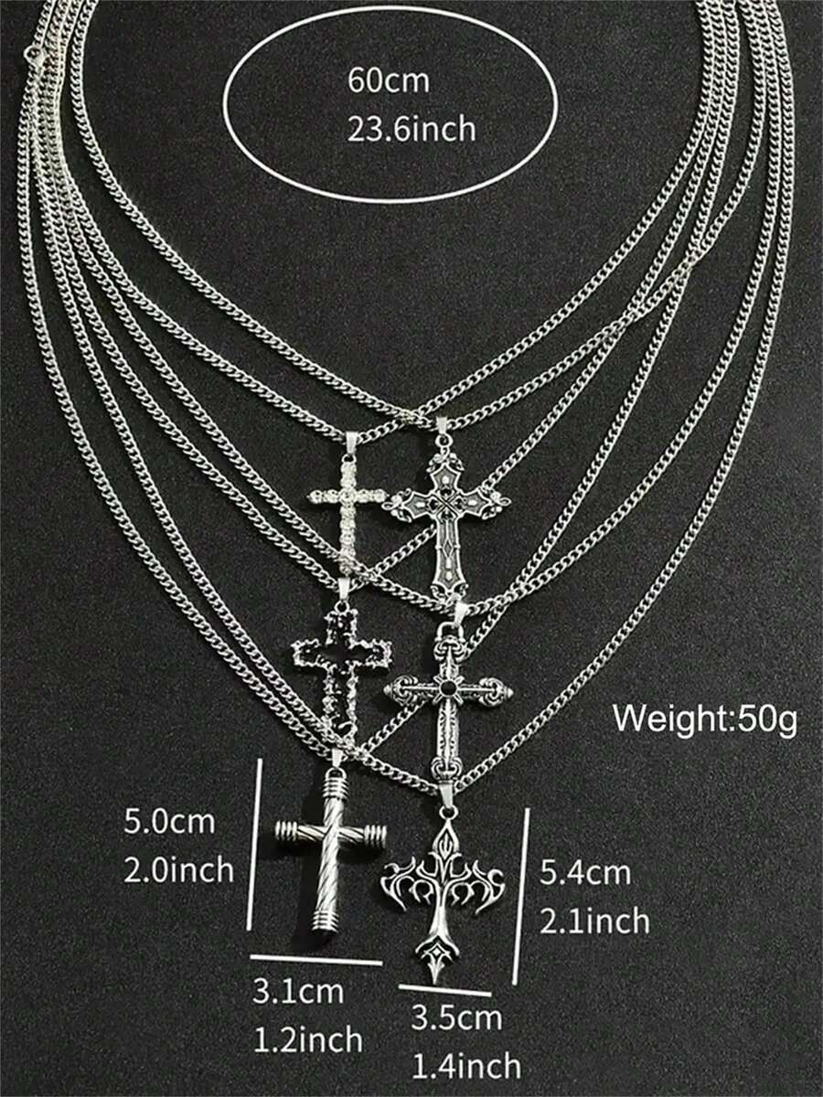 Colar Retro Cross