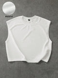 PAVTROS Regata Masculina de Verão Casual Fashion Street para Férias e Uso Diário, Estampa de Morango e Letras, Modelagem Solta, Holiday