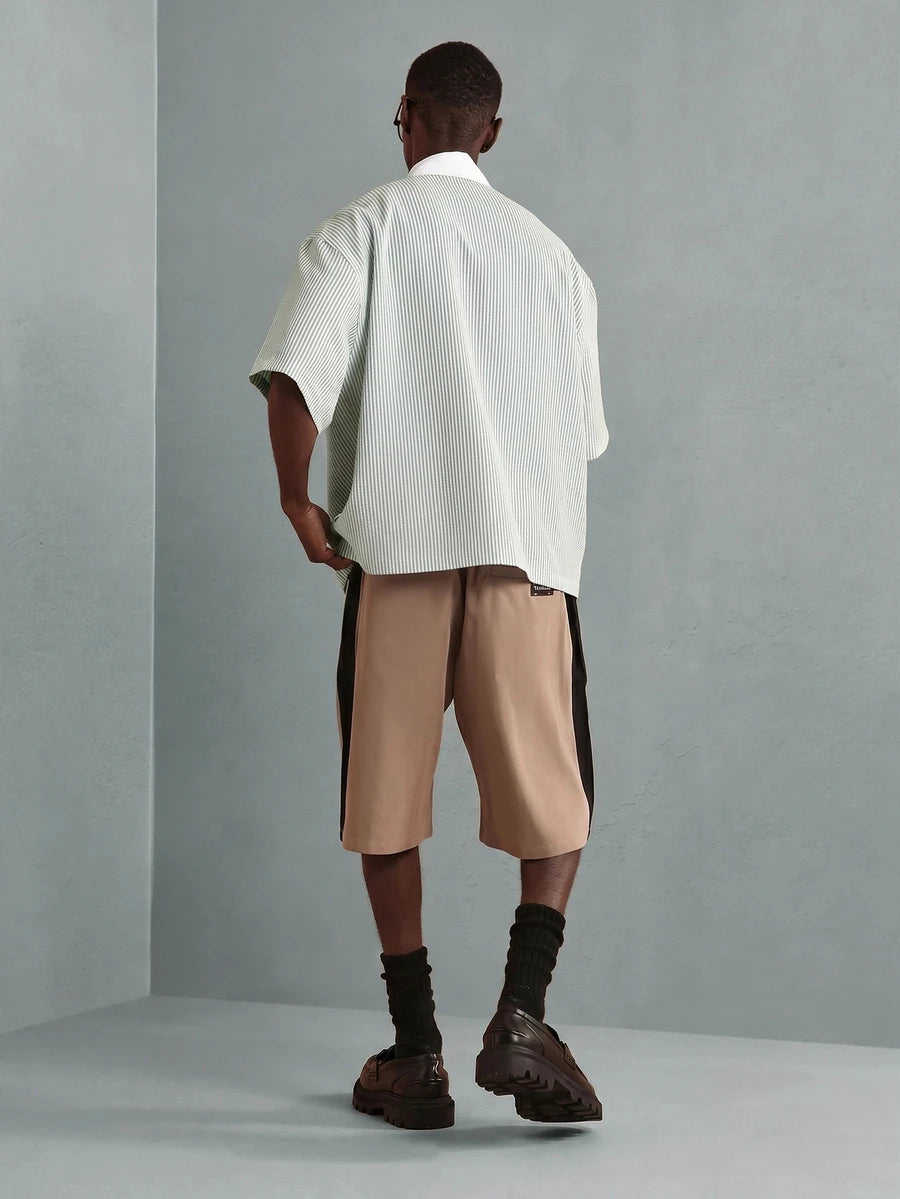 Camisa Polo Pavtros Striped Half-Zip White Collar - foto 22