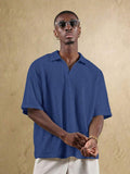 Top Polo de Manga Curta Ajustada Tipo Cropped SUMWON para Homens, em Padrão de Malha Aberta, Casual de Verão para Golfe, Gola Simples