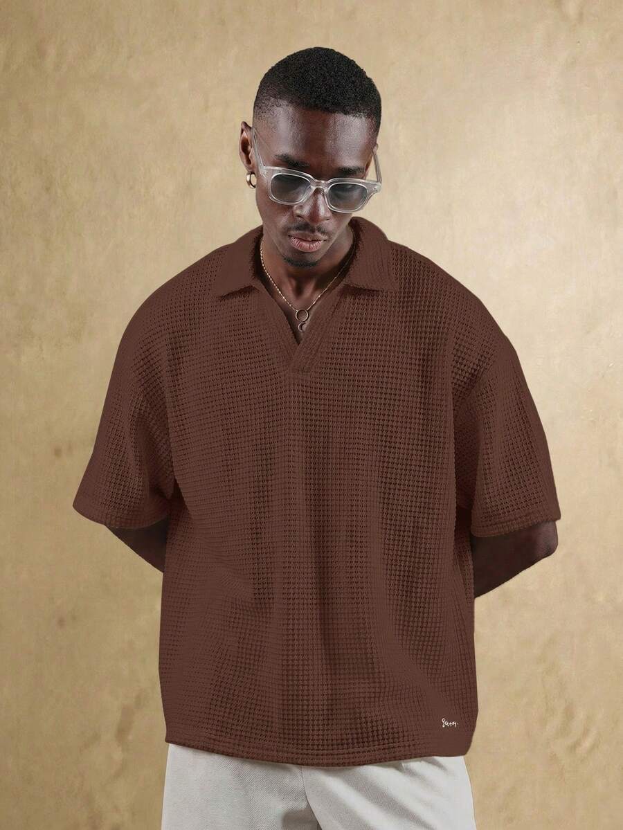Camisa Polo Pavtros Studios Waffle Knit Polo — Foto 35