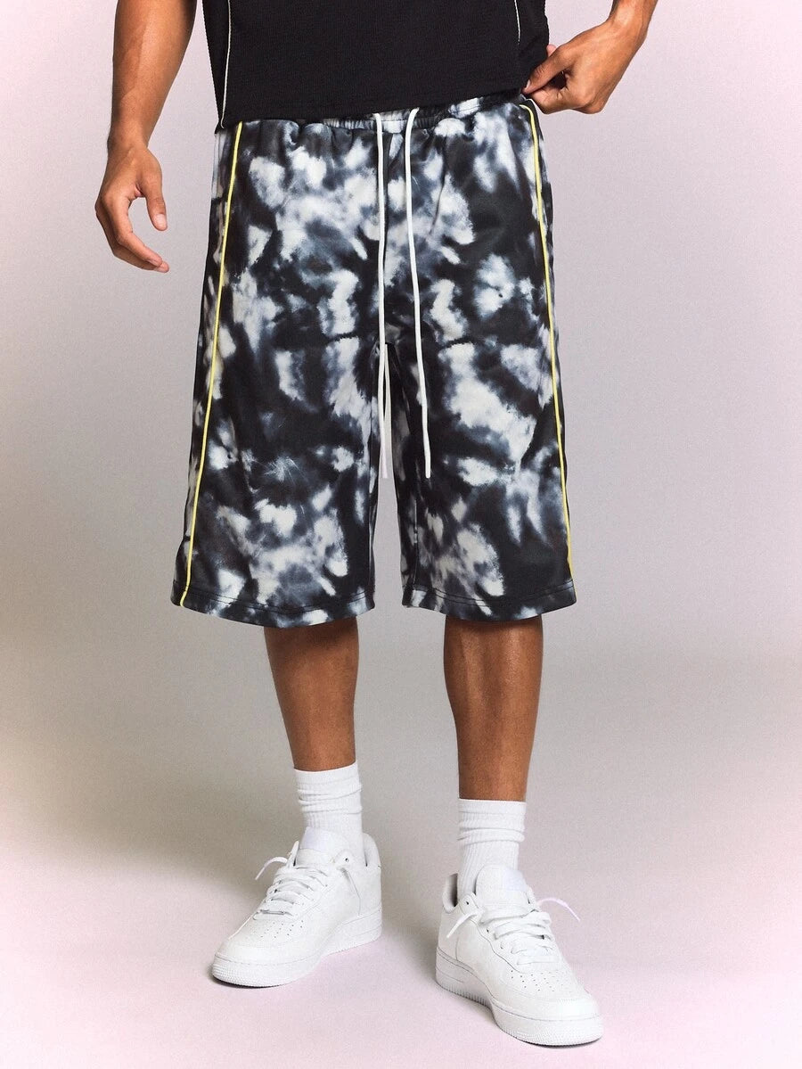 Bermuda Pavtros Studios Dark Tie-Dye Track Jorts — Foto 4