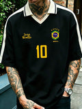 Camisa Polo Pavtros Studios Joga Bonito Black Jersey
