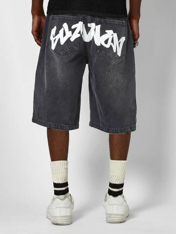 Bermuda Jorts Jeans Pavtros Studios Suzulan Graffiti — Foto 1