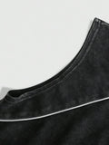 PAVTROS Regata Masculina de Verão Casual Fashion Street para Férias e Uso Diário, Estampa de Morango e Letras, Modelagem Solta, Holiday