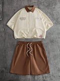 Conjunto Pavtros Studios Knit Retro Polo Shorts Set