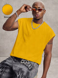 PAVTROS Regata Masculina de Verão Casual Fashion Street para Férias e Uso Diário, Estampa de Morango e Letras, Modelagem Solta, Holiday