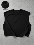 PAVTROS Regata Masculina de Verão Casual Fashion Street para Férias e Uso Diário, Estampa de Morango e Letras, Modelagem Solta, Holiday