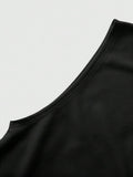 PAVTROS Regata Masculina de Verão Casual Fashion Street para Férias e Uso Diário, Estampa de Morango e Letras, Modelagem Solta, Holiday