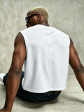 PAVTROS Regata Masculina de Verão Casual Fashion Street para Férias e Uso Diário, Estampa de Morango e Letras, Modelagem Solta, Holiday