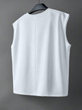 PAVTROS Regata Masculina de Verão Casual Fashion Street para Férias e Uso Diário, Estampa de Morango e Letras, Modelagem Solta, Holiday