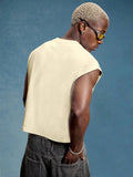 PAVTROS Regata Masculina de Verão Casual Fashion Street para Férias e Uso Diário, Estampa de Morango e Letras, Modelagem Solta, Holiday