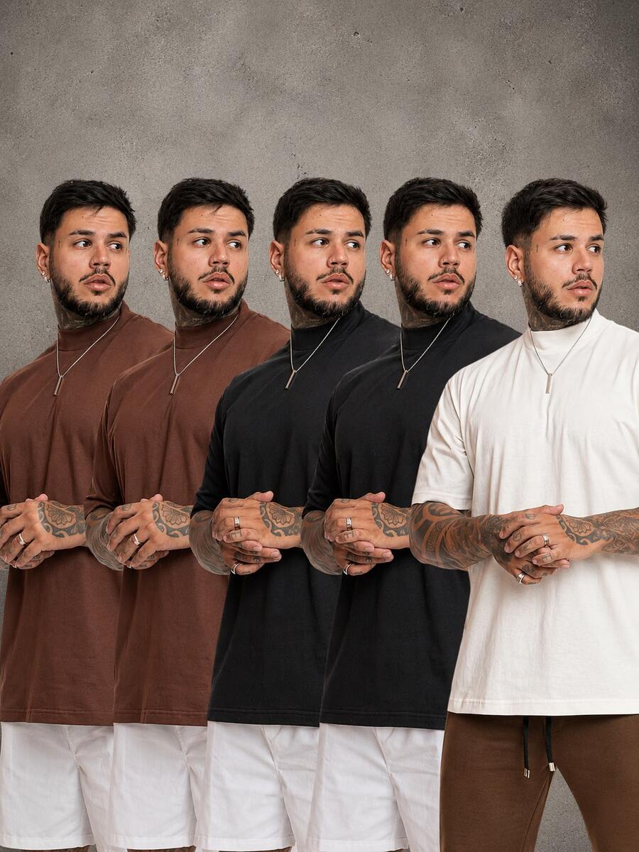 Kit Pavtros Oversized Street 5 Camisetas