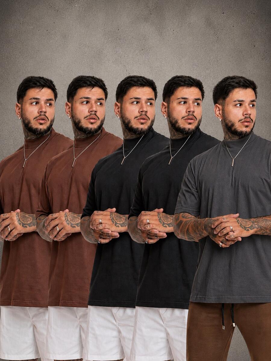Kit Pavtros Oversized Street 5 Camisetas