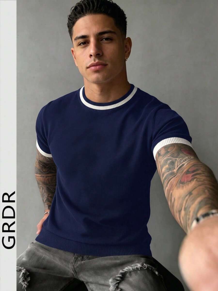 Camiseta Pavtros Listrada Minimalista