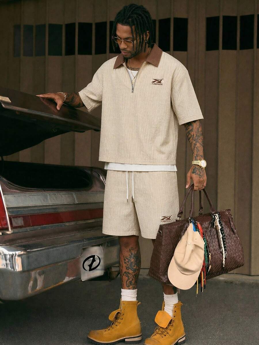 Conjunto Pavtros Studios Knit Retro Polo Shorts Set - foto 1