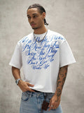 Camiseta Pavtros Calligraphy Quotes White Oversized