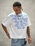Camiseta Pavtros Calligraphy Quotes White Oversized