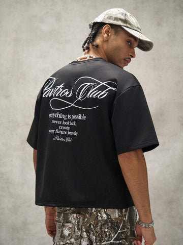 Camiseta Pavtros Club Calligraphy Black Oversized - foto 1