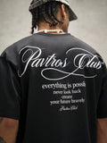 PAVTROS Camiseta Casual Versátil de Manga Curta com Gola Redonda e Estampa de Letras para Homens, Férias