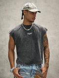 PAVTROS Regata Masculina de Verão Casual Fashion Street para Férias e Uso Diário, Estampa de Morango e Letras, Modelagem Solta, Holiday