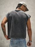 PAVTROS Regata Masculina de Verão Casual Fashion Street para Férias e Uso Diário, Estampa de Morango e Letras, Modelagem Solta, Holiday