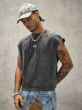 PAVTROS Regata Masculina de Verão Casual Fashion Street para Férias e Uso Diário, Estampa de Morango e Letras, Modelagem Solta, Holiday