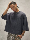 PAVTROS Camiseta Masculina Oversize de Manga Curta Estilo Graffiti de Rua, Camiseta Cropped de Manga Curta com Gola Redonda e Ajuste Solto, Estilo Hip-Hop de Rua Americano, Rua Retrô, Personalizada, Dança de Rua, Skate, Rap, Graffiti, Subcultura, Solta, E