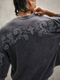 PAVTROS Camiseta Masculina Oversize de Manga Curta Estilo Graffiti de Rua, Camiseta Cropped de Manga Curta com Gola Redonda e Ajuste Solto, Estilo Hip-Hop de Rua Americano, Rua Retrô, Personalizada, Dança de Rua, Skate, Rap, Graffiti, Subcultura, Solta, E