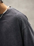 PAVTROS Camiseta Masculina Oversize de Manga Curta Estilo Graffiti de Rua, Camiseta Cropped de Manga Curta com Gola Redonda e Ajuste Solto, Estilo Hip-Hop de Rua Americano, Rua Retrô, Personalizada, Dança de Rua, Skate, Rap, Graffiti, Subcultura, Solta, E