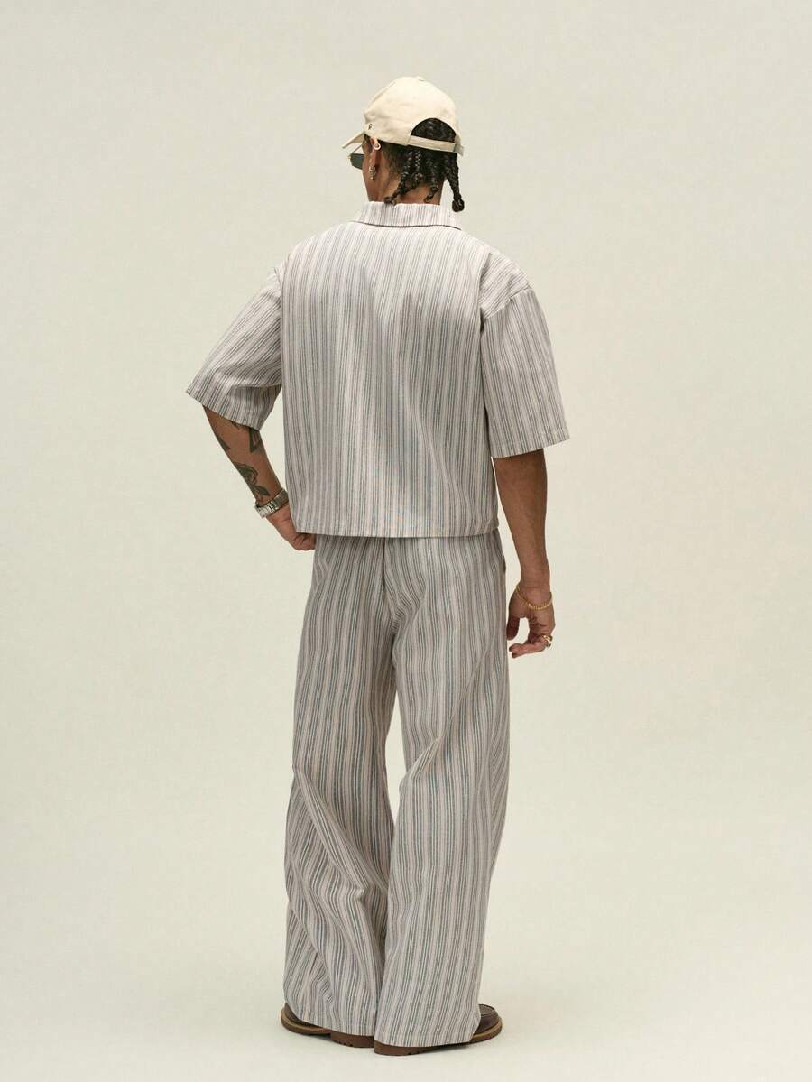 Conjunto Pavtros Studios Pinstripe Short-Sleeve Tracksuit - foto 1