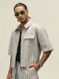 Conjunto Pavtros Studios Pinstripe Short-Sleeve Tracksuit