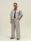 Conjunto Pavtros Studios Pinstripe Short-Sleeve Tracksuit