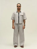Conjunto Pavtros Studios Pinstripe Short-Sleeve Tracksuit