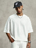 PAVTROS Camiseta Masculina Oversize de Manga Curta Estilo Graffiti de Rua, Camiseta Cropped de Manga Curta com Gola Redonda e Ajuste Solto, Estilo Hip-Hop de Rua Americano, Rua Retrô, Personalizada, Dança de Rua, Skate, Rap, Graffiti, Subcultura, Solta, E