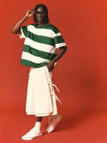 SUMWON Shorts Longos de Perna Larga com Dupla Camada e Detalhes de Laço de Fita Lateral, Estilo de Rua de Verão