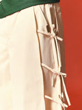 SUMWON Shorts Longos de Perna Larga com Dupla Camada e Detalhes de Laço de Fita Lateral, Estilo de Rua de Verão