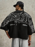 PAVTROS Camiseta Masculina Oversize de Manga Curta Estilo Graffiti de Rua, Camiseta Cropped de Manga Curta com Gola Redonda e Ajuste Solto, Estilo Hip-Hop de Rua Americano, Rua Retrô, Personalizada, Dança de Rua, Skate, Rap, Graffiti, Subcultura, Solta, E
