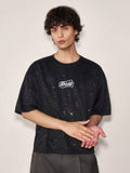 PAVTROS Camiseta Casual Versátil de Manga Curta com Gola Redonda e Estampa de Letras para Homens, Férias