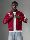 Jaqueta Pavtros Jazz Corduroy Red Zip-Up