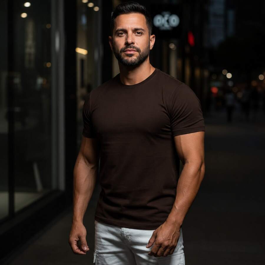 Camiseta Justa Americana Canelada Gringa Camiseta Slim Estilo Casual Masculino Premium Primavera Verão
