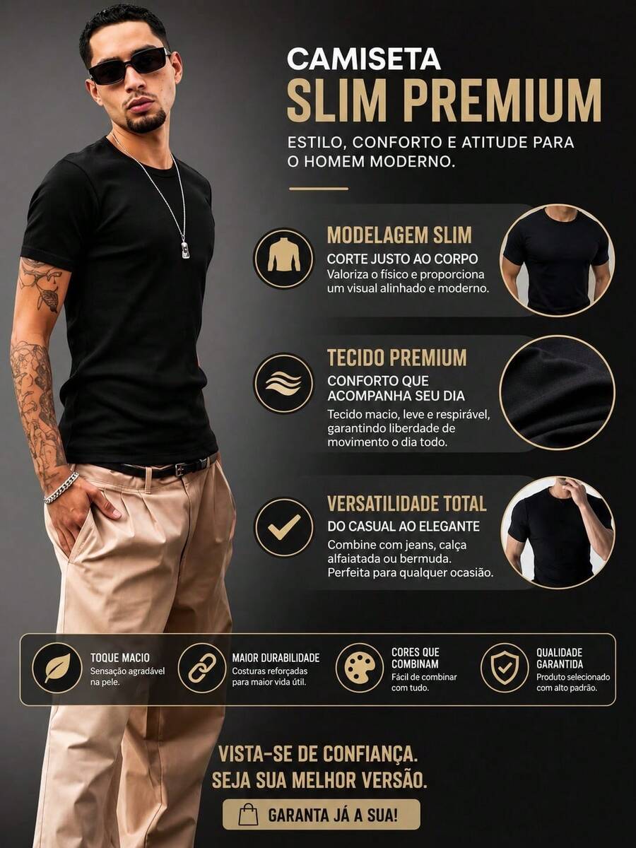 Camiseta Justa Americana Canelada Gringa Camiseta Slim Estilo Casual Masculino Premium Primavera Verão