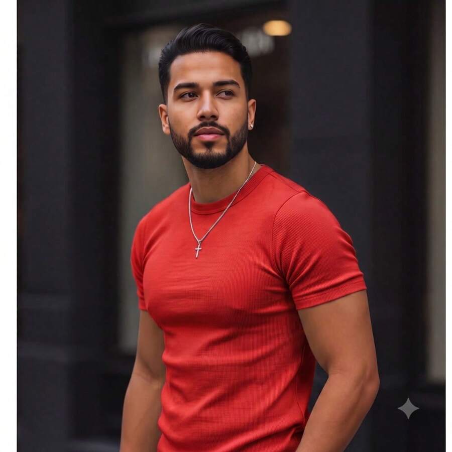Camiseta Justa Americana Canelada Gringa Camiseta Slim Estilo Casual Masculino Premium Primavera Verão