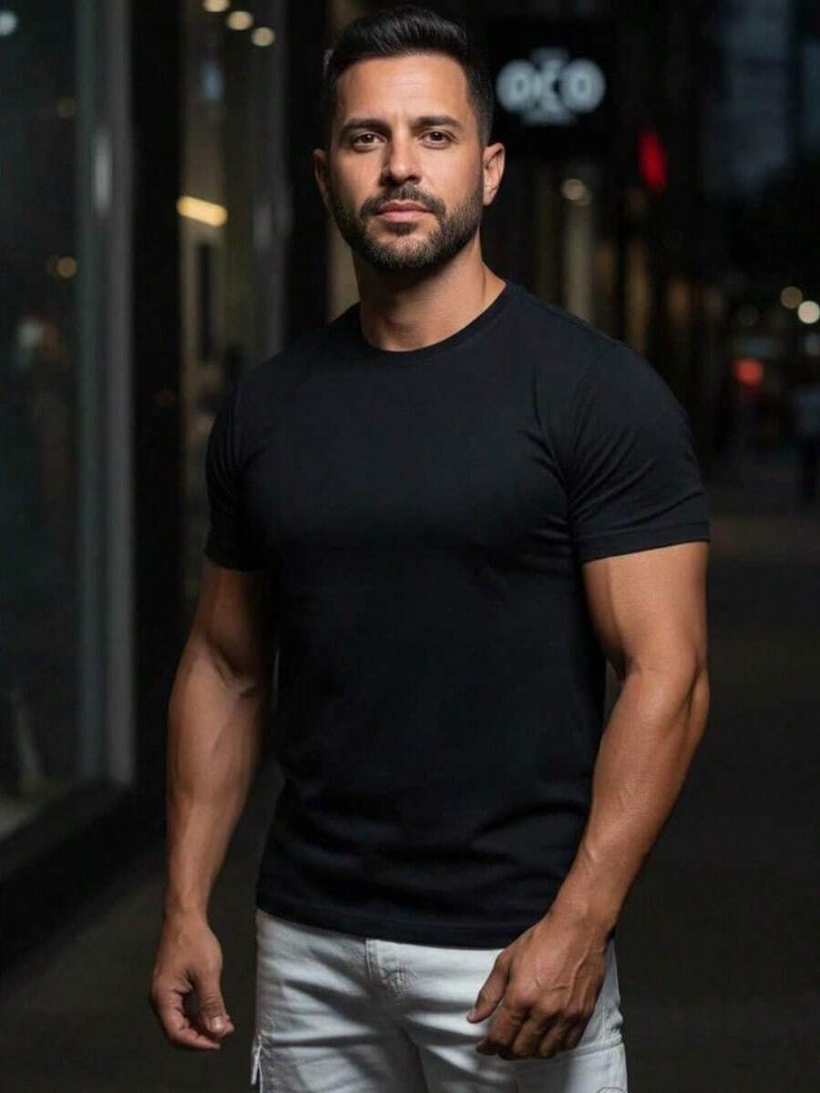 Camiseta Justa Americana Canelada Gringa Camiseta Slim Estilo Casual Masculino Premium Primavera Verão