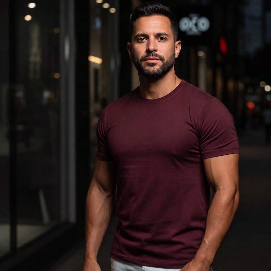 Camiseta Justa Americana Canelada Gringa Camiseta Slim Estilo Casual Masculino Premium Primavera Verão