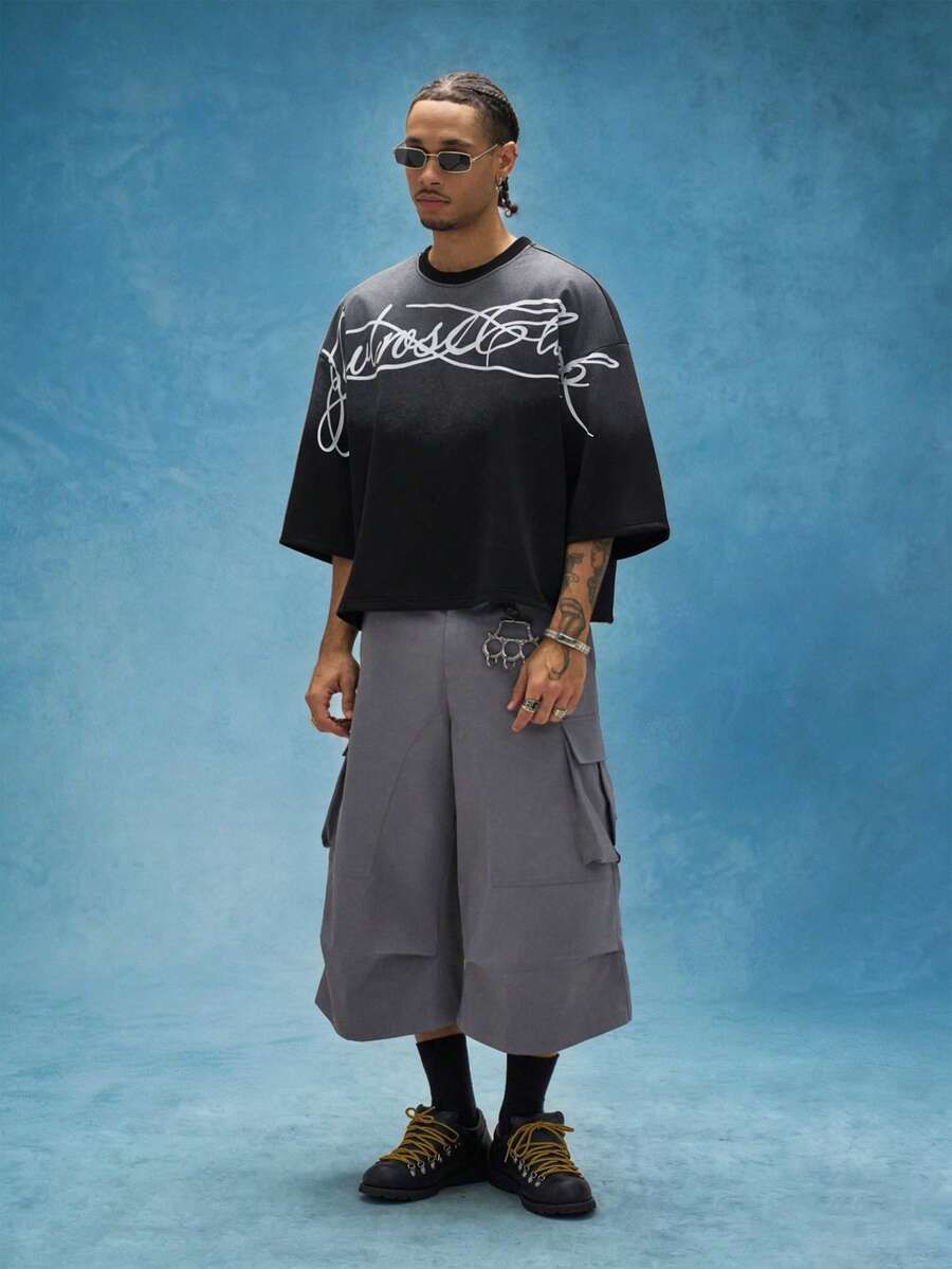 Camiseta Pavtros Signature Calligraphy Black Oversized - foto 3