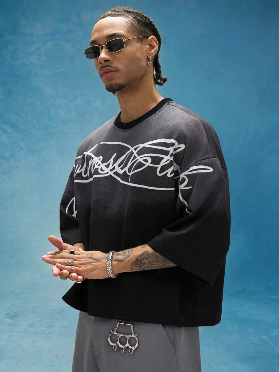 Camiseta Pavtros Signature Calligraphy Black Oversized - foto 4