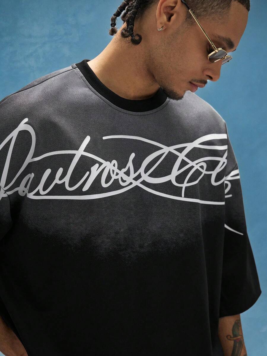 Camiseta Pavtros Signature Calligraphy Black Oversized - foto 5